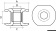 Osculati 39.818.03 - Проход через палубу Ropeye Double TDP10/16-22 Ø9,5мм 16-22мм из анодированного алюминия