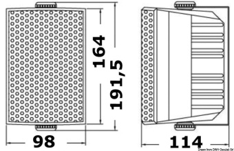 Osculati 29.730.01 - 2-полосный стерео кабинет с белыми динамиками 