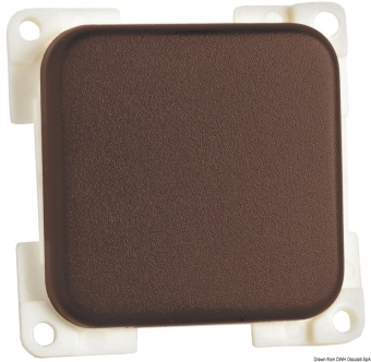 Osculati 14.660.00 - CBE MCN/M выключатель одноклавишный проходной из коричневого пластика 12 / 24 В для включения света из двух точек