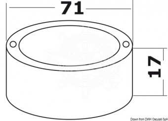 Osculati 13.449.04 - Кольцо проставочное для монтажа светильника 13.449.01 без заглубления 