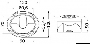 Osculati 15.275.21 - Палубный душ Nuvola с лейкой Keji и нейлоновым шлангом 2,5 м