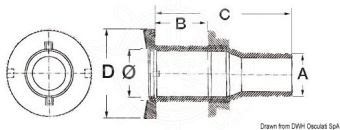 Osculati 17.524.03 - Кингстон из нержавеющей стали 1" под шланг 30 мм