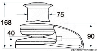 Osculati 02.554.08 - Lewmar V3 лебедка, высокая 8 мм цепь 12 В
