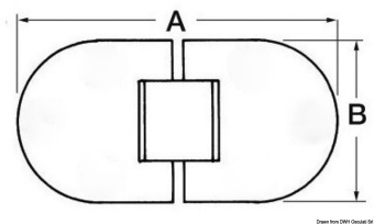 Osculati 38.440.06 - Петли 2 мм для откидных элементов, 80x30 мм 