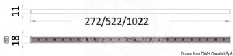 Osculati 13.843.02 - Линейный светодиодный светильник LABCRAFT Orizon 24В 522 мм 