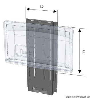 Osculati 48.760.12 - Кронштейн для телевизора Up-Down TV-Lift 12 В 1165 / 650 х 300 х 58 мм
