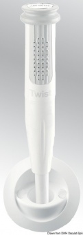 Osculati 15.290.15 - Душевая лейка со встроенным смесителем WHALE Twist холодная/горячая 250 мм