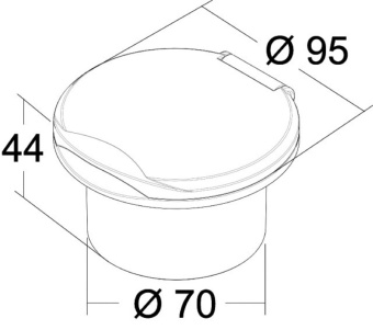 Osculati 15.250.64 - Палубный душ Classic EVO настенного монтажа с кнопочной лейкой Mizar со шлангом 4 м и белой крышкой