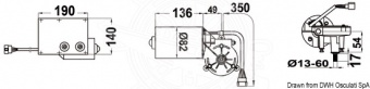 Osculati 19.186.02 - Мотор серии 100 Вт для поводков до 900 мм и щеток до 1000 мм 24 В   