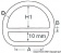 Osculati 39.602.03 - Полукруглое кольцо с перекладиной для сезней из нержавеющей стали 8x50 мм 