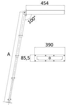 Osculati 49.544.04 - Лестница складная стандартная AISI316 4 ступени 