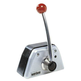 Vetus RCTOPB Single lever remote control, top mounting, with stainless steel (AISI 316) handle and black/grey aluminium housing 