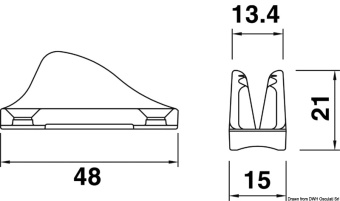 Osculati 56.222.00 - Кулачковый эксцентриковый стопор CLAMCLEAT CL222