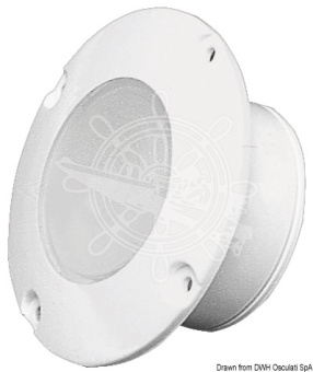 Osculati 13.528.24 - Встраиваемый 18 LED светильник Courtesy Light 12В с линзой из прозрачного плексигласа