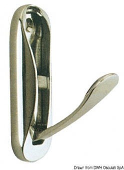 Osculati 38.104.01 - Невидимая вешалка для одежды, хромированная латунь 75x25 мм 