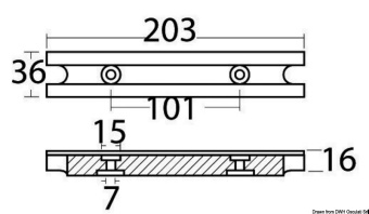 Osculati 43.254.10 - Цинковый анод-планка Yamaha/Mariner/Selva 6H1-4525103 для моторов 25-100 л.с. 203x36x16 мм