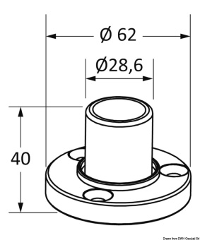 Osculati 48.180.02 - База для T-Top Ø 32 мм 