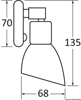 Галогенный точечный светильник BATSYSTEM Opal 12В Полированная латунь Osculati