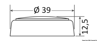 Osculati 13.426.24 - Накладной LED светильник Adara дежурного освещения 12В 0.4Вт 10Лм красный свет с пучком направленным вниз