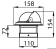 Osculati 25.028.13 - Встраиваемый компас со ступенчатым колпаком RIVIERA 4" белый-черный