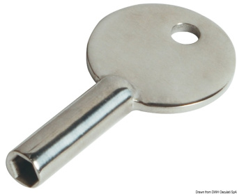 Запасной ключ запора для дверц/щитов пайола небольших размеров с замком