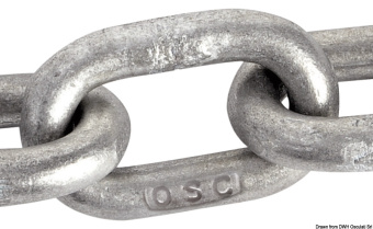 Osculati 01.373.10-150 - Цепь калиброванная горячего цинкования 10 мм x 150 м (150 м)