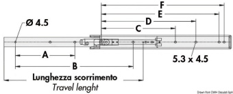Osculati 38.272.14 - Направляющая из нержавеющей стали 350x27x9.5 мм 23 кг