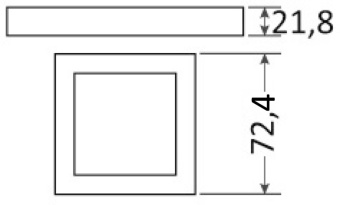 Osculati 13.444.11 - Встраиваемый светодиодный светильник Aruba квадратный 