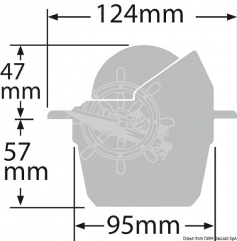 Osculati 25.081.02 - Компас RITCHIE Explorer 2''3/4 (70 мм) с компенсаторами и подсветкой, Врезной, Белый-белый 