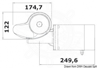 Osculati 02.401.25 - Italwinch Smart лебедка 1000 Вт 12 В - 8 мм низкая