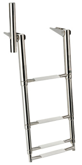 Osculati 49.551.04 - 4-х ступенчатая лестница с ручкой 345 мм 