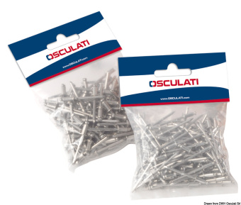 Osculati 37.221.03 - Вытяжные заклепки из нержавеющей стали обычная головка 4x16 мм в пакете 100 шт 