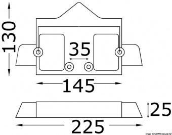 Osculati 43.254.50 - Пластина для угловых колонок (цинк) Yamaha 