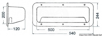 Osculati 20.025.00 - Боковой карман для различных предметов из белого АБС 540x244x120 мм 