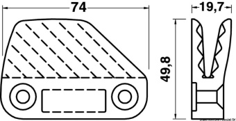 Osculati 56.207.10 - Кулачковый эксцентриковый стопор CLAMCLEAT CL207