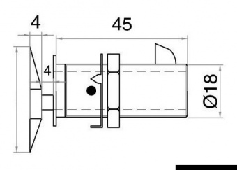 Osculati 38.179.40 - Запор овальный FLUSH LOCK A 36x25 мм
