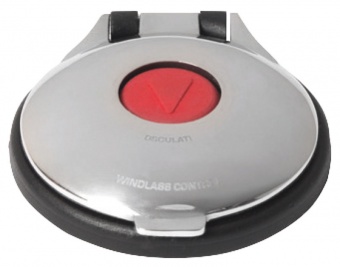 Osculati 02.344.01 - Палубная кнопка красная с крышкой из нержавеющей стали 76 x 83 мм для управления якорной лебедкой