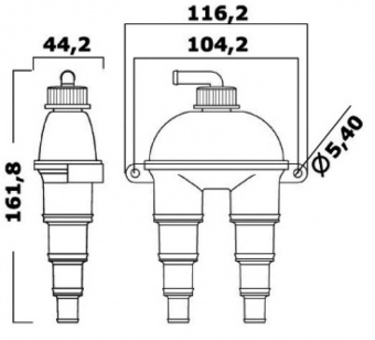 Антисифон Osculati AIRVENT для шлангов 13, 19, 25, 32 мм