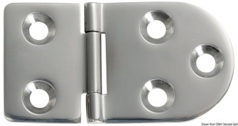 Osculati 38.963.19 - Петля точного литья из нержавеющей стали, 95% 76x40 мм 