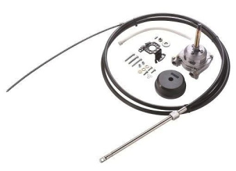 Vetus HZFKIT20 High performance ZF cable steering kit up to 125 HP, incl. Helm, 90° bezel and 20 ft. (610 cm) cable