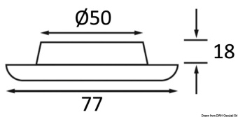 Osculati 13.877.71 - Светильник точечный врезной Batsystem Nova Classic 12В 10Вт белый корпус с выключателем