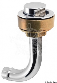 Osculati 20.285.02 - Fuel vent chromed brass elbow 90° left 16 mm