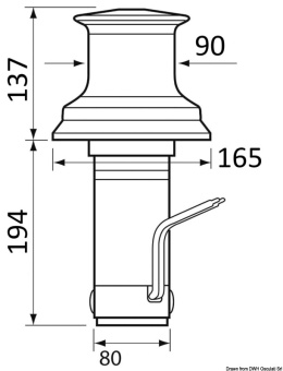 Osculati 02.610.24 - Lewmar Capstan C3 кабестан - 24 В