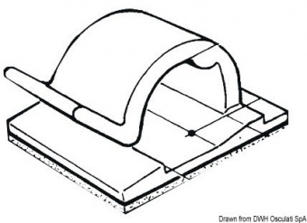 Osculati 18.030.02 - Самоклеящиеся крепежные скобы Osculati из нейлона 8 x 11 мм (100 шт.)