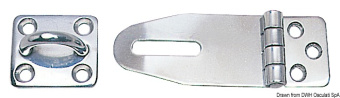 Osculati 38.211.25 - Запор для рундука Heavy Duty с проушиной под замок 33x87 мм (2 шт)