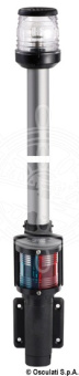 Osculati 11.126.00 - Мачта Classic комбинированная из алюминия 12 В 100 см чёрная с настенным креплением