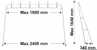 Osculati 41.690.01 - Откидная дуга-подставка для 6 удилищ, трубы Ø32 мм 