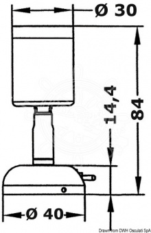 Osculati 13.900.01 - Светодиодный точечный светильник 12В 52Лм, хромированная латунь (1 компл. по 1 шт.)