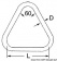 Osculati 39.600.03 - Треугольное кольцо для сезней и нержавеющей стали 8x50 мм 