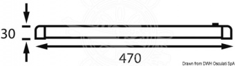 Osculati 13.838.02 - Линейный светодиодный светильник Turnstripe с поворотным креплением 12В, 384 Лм, 24 светодиода 